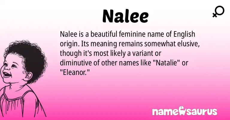 Infographic about Nalee name meaning, Nalee is a name from English origin(s).