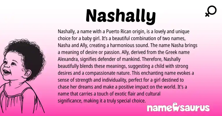 Infographic about Nashally name meaning, Nashally is a name from Greek origin(s).