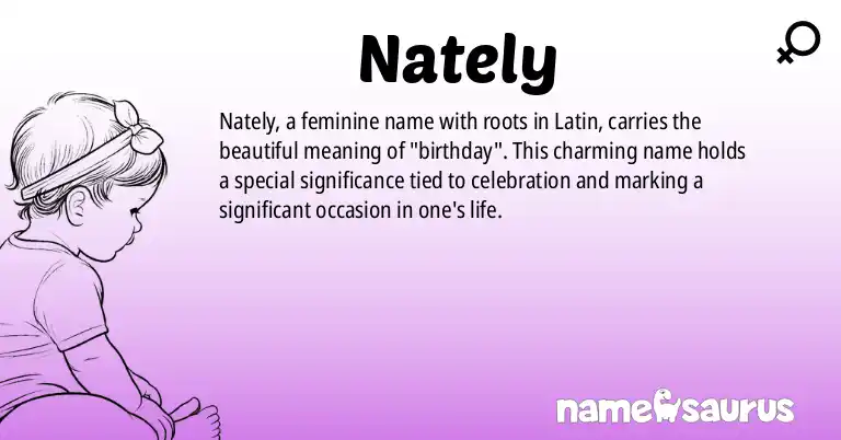 Infographic about Nately name meaning, Nately is a name from Latin origin(s).