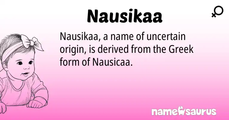 Infographic about Nausikaa name meaning, Nausikaa is a name from Greek origin(s).
