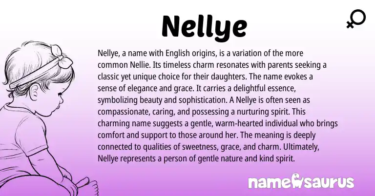 Infographic about Nellye name meaning, Nellye is a name from Other origin(s).