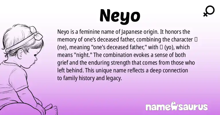 Infographic about Neyo name meaning, Neyo is a name from Japanese origin(s).