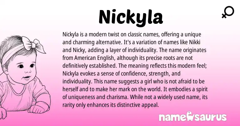 Infographic about Nickyla name meaning, Nickyla is a name from Other origin(s).