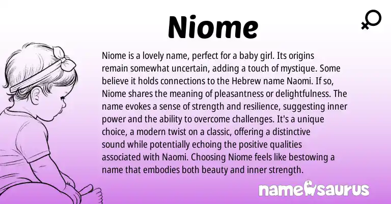 Infographic about Niome name meaning, Niome is a name from Other origin(s).