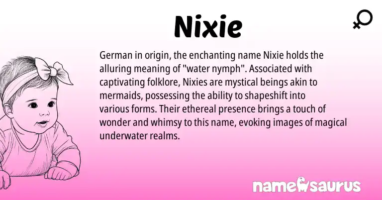 Infographic about Nixie name meaning, Nixie is a name from German origin(s).
