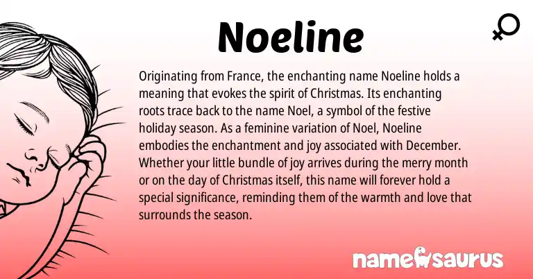 Infographic about Noeline name meaning, Noeline is a name from French origin(s).