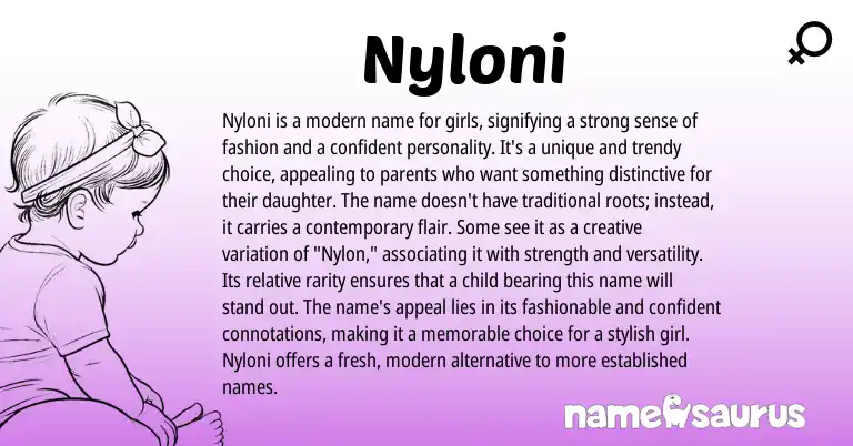 Infographic about Nyloni name meaning, Nyloni is a name from Other origin(s).