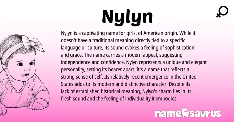 Infographic about Nylyn name meaning, Nylyn is a name from Other origin(s).