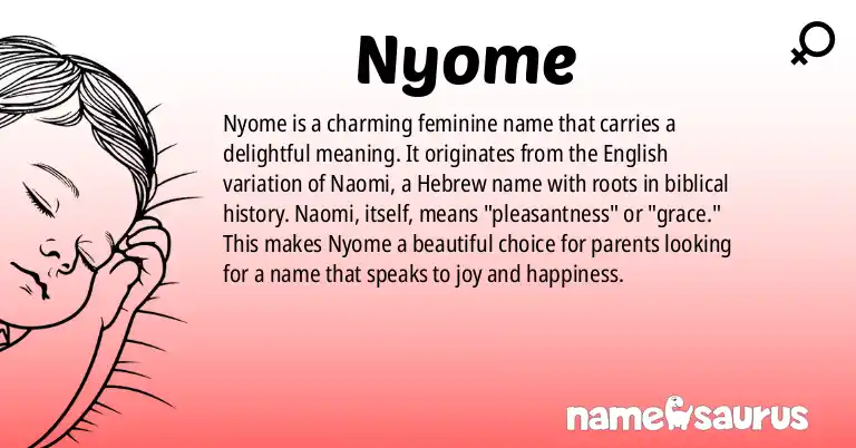 Infographic about Nyome name meaning, Nyome is a name from N/A origin(s).