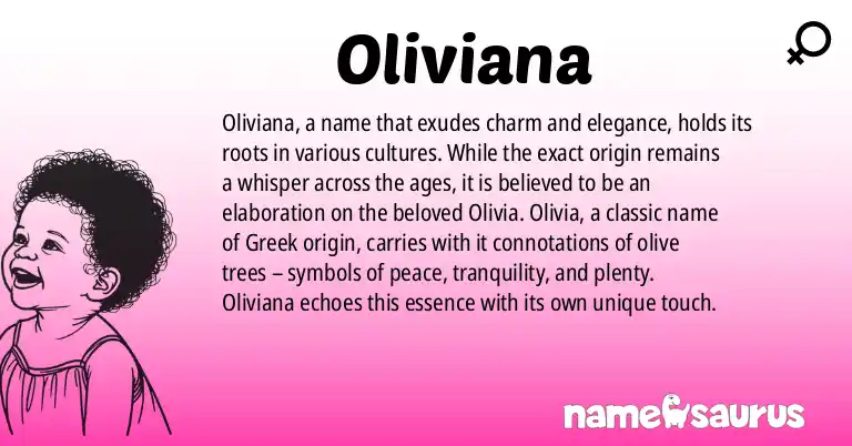 Infographic about Oliviana name meaning, Oliviana is a name from Various origin(s).