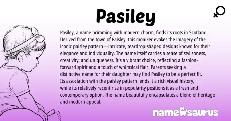 Infographic about Pasiley name meaning, Pasiley is a name from Other origin(s).