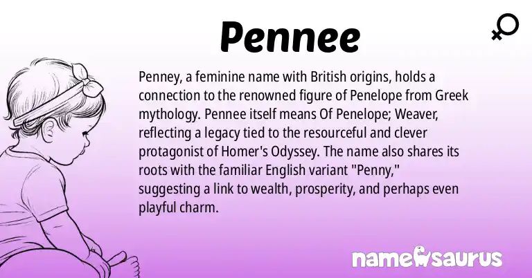 Infographic about Pennee name meaning, Pennee is a name from British origin(s).