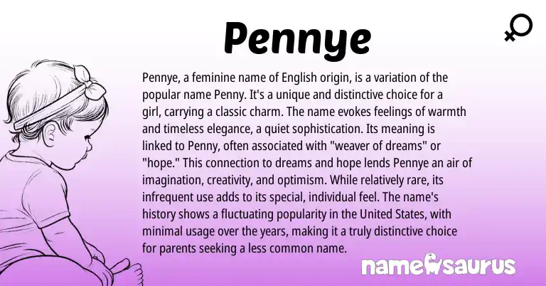 Infographic about Pennye name meaning, Pennye is a name from Other origin(s).
