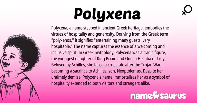 Infographic about Polyxena name meaning, Polyxena is a name from Greek origin(s).