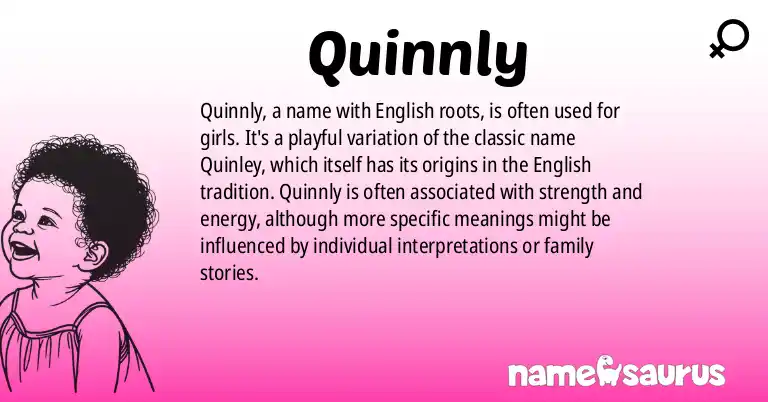 Infographic about Quinnly name meaning, Quinnly is a name from English origin(s).