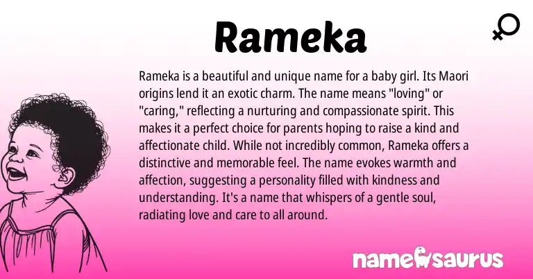 Infographic about Rameka name meaning, Rameka is a name from Maori origin(s).