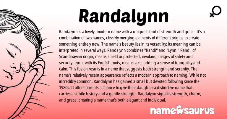 Infographic about Randalynn name meaning, Randalynn is a name from Other origin(s).