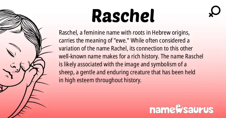 Infographic about Raschel name meaning, Raschel is a name from N/A origin(s).