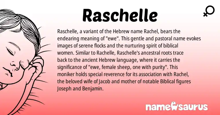 Infographic about Raschelle name meaning, Raschelle is a name from Hebrew origin(s).