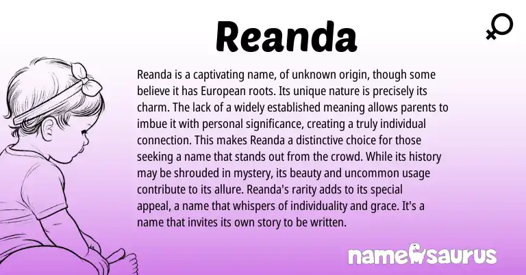 Infographic about Reanda name meaning, Reanda is a name from Other origin(s).
