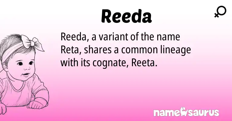 Infographic about Reeda name meaning, Reeda is a name from N/A origin(s).