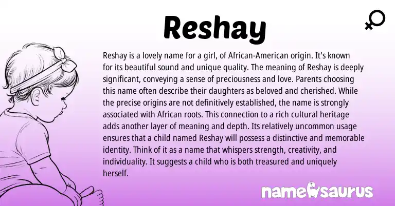 Infographic about Reshay name meaning, Reshay is a name from Other origin(s).