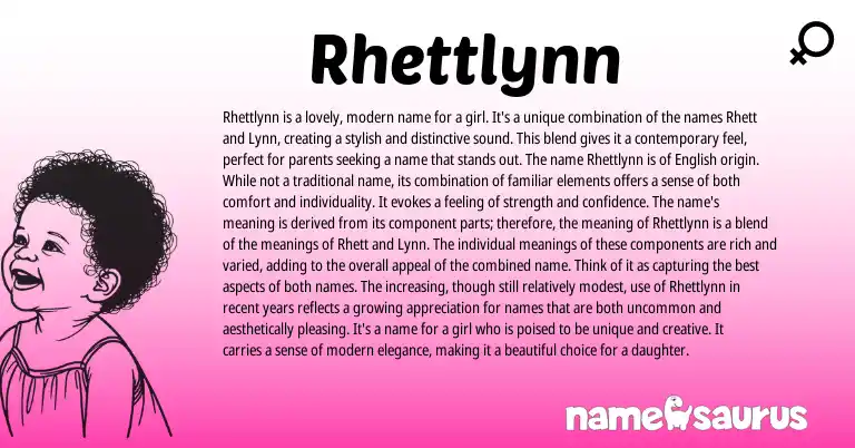 Infographic about Rhettlynn name meaning, Rhettlynn is a name from Other origin(s).