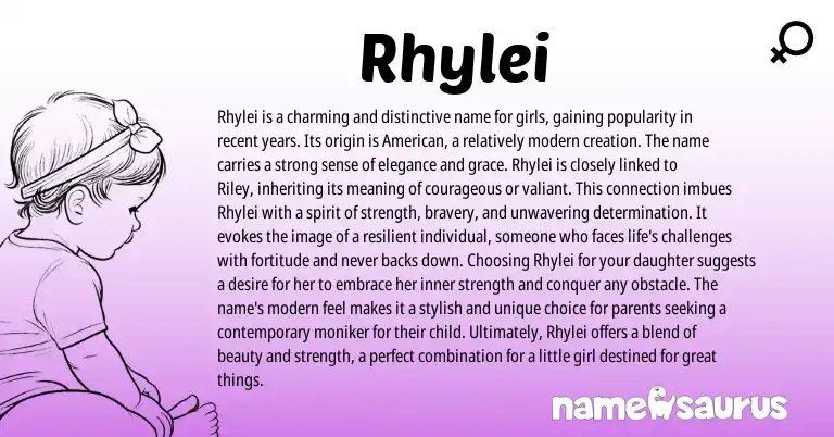 Infographic about Rhylei name meaning, Rhylei is a name from Other origin(s).