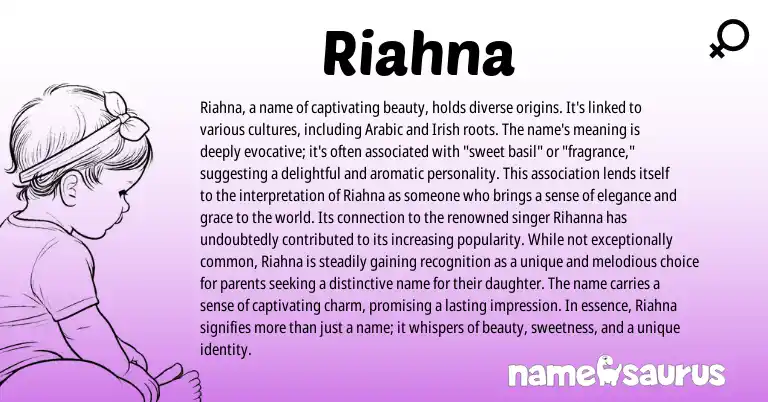 Infographic about Riahna name meaning, Riahna is a name from Other origin(s).