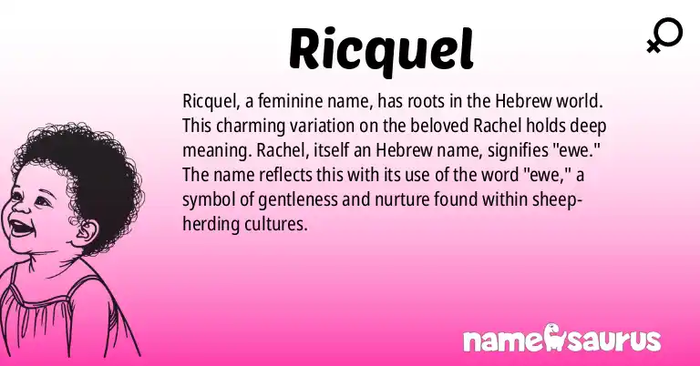 Infographic about Ricquel name meaning, Ricquel is a name from N/A origin(s).