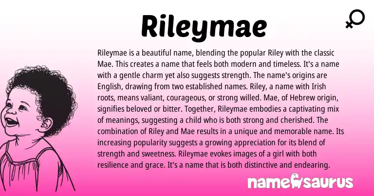 Infographic about Rileymae name meaning, Rileymae is a name from Other origin(s).