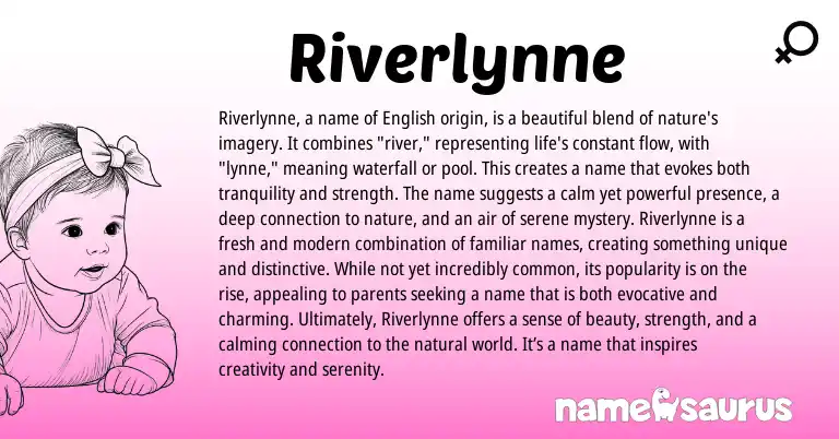 Infographic about Riverlynne name meaning, Riverlynne is a name from Other origin(s).