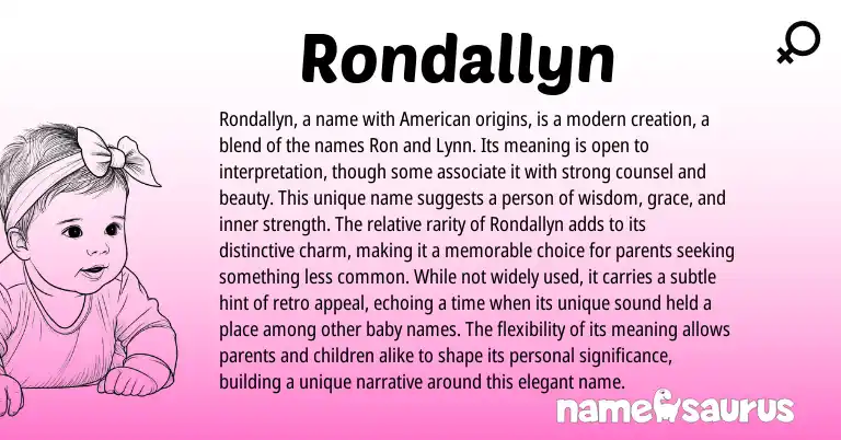 Infographic about Rondallyn name meaning, Rondallyn is a name from English origin(s).