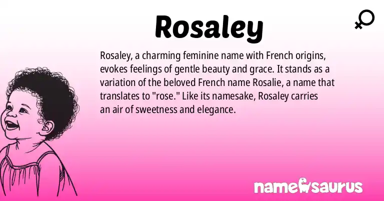 Infographic about Rosaley name meaning, Rosaley is a name from French origin(s).