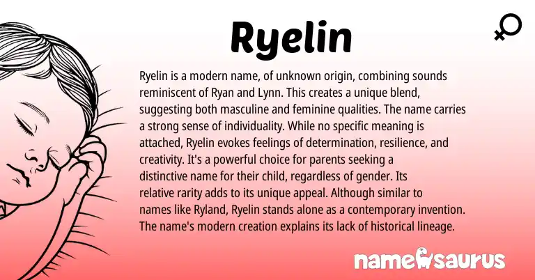 Infographic about Ryelin name meaning, Ryelin is a name from Other origin(s).