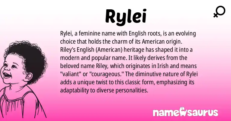 Infographic about Rylei name meaning, Rylei is a name from English (American) origin(s).