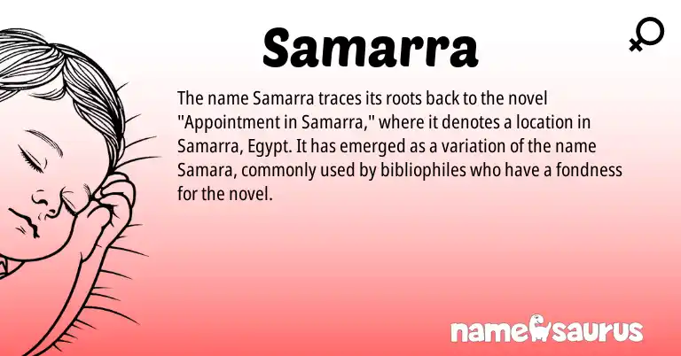 Infographic about Samarra name meaning, Samarra is a name from N/A origin(s).