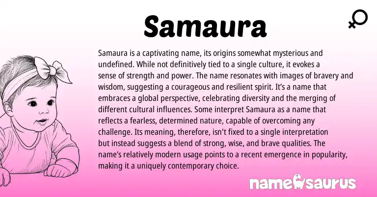 Infographic about Samaura name meaning, Samaura is a name from Other origin(s).