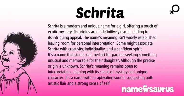 Infographic about Schrita name meaning, Schrita is a name from Other origin(s).