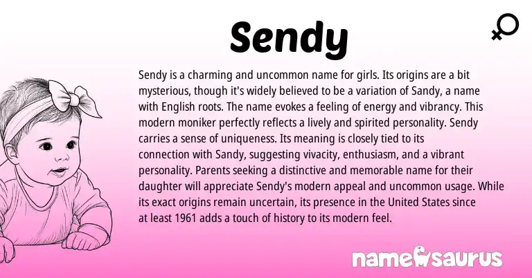 Infographic about Sendy name meaning, Sendy is a name from Other origin(s).