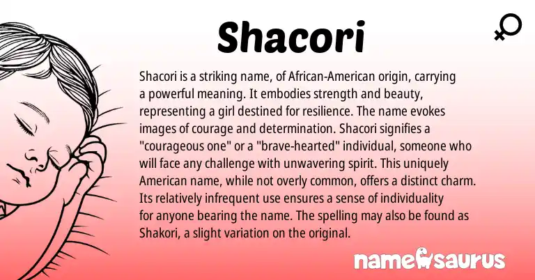 Infographic about Shacori name meaning, Shacori is a name from Other origin(s).