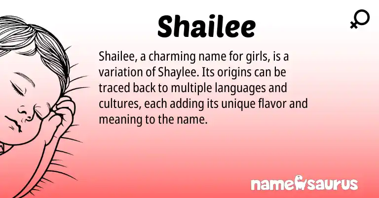 Infographic about Shailee name meaning, Shailee is a name from N/A origin(s).