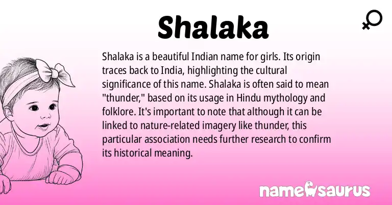 Infographic about Shalaka name meaning, Shalaka is a name from Indian origin(s).