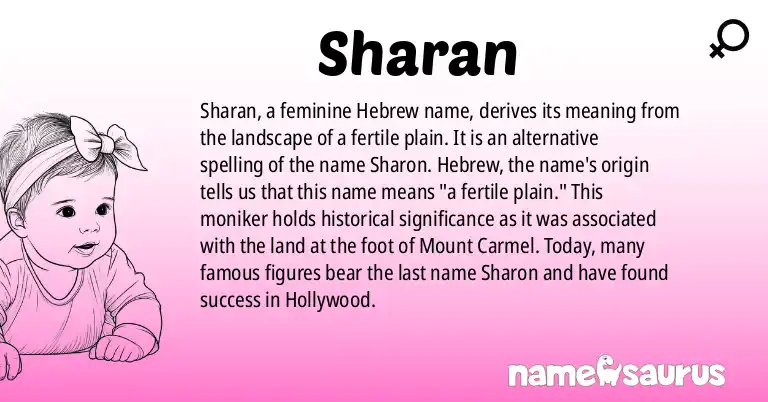 Infographic about Sharan name meaning, Sharan is a name from Hebrew origin(s).