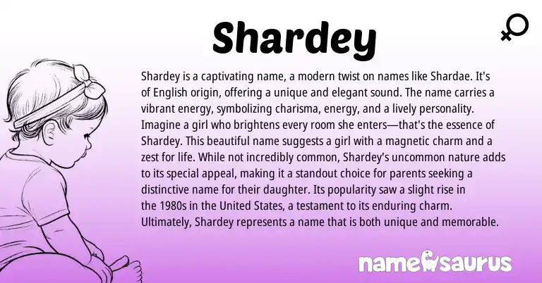Infographic about Shardey name meaning, Shardey is a name from Other origin(s).