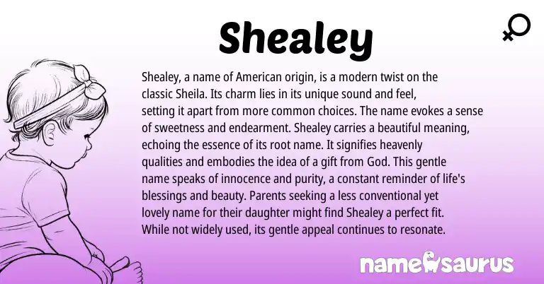 Infographic about Shealey name meaning, Shealey is a name from Other origin(s).