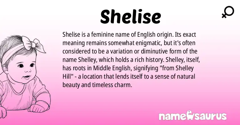 Infographic about Shelise name meaning, Shelise is a name from English origin(s).