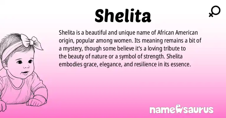 Infographic about Shelita name meaning, Shelita is a name from African American origin(s).