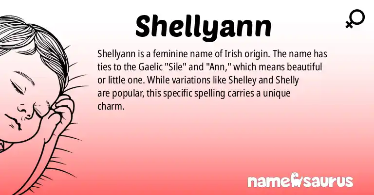Infographic about Shellyann name meaning, Shellyann is a name from N/A origin(s).