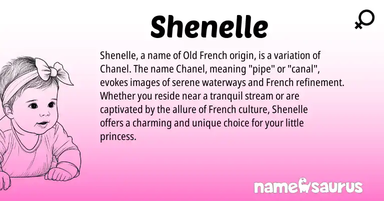 Infographic about Shenelle name meaning, Shenelle is a name from French, Old French origin(s).